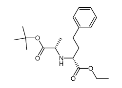 N-[1-(R)-乙氧羰基-3-苯基丙基]-L-丙氨酸叔丁基酯结构式