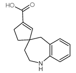 1,2,3,5-Tetrahydro-spiro[4H-1-benzazepine-4,1'-[2]cyclopentene]-3'-carboxylic acid Structure