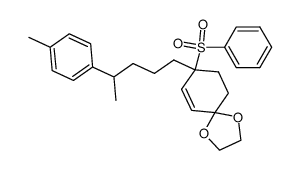 6,6-(ethylenedioxy)-3-(4-p-tolylpentyl)-3-(phenylsulfonyl)cyclohexene Structure