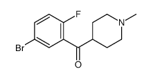 (5-bromo-2-fluorophenyl)-(1-methylpiperidin-4-yl)methanone Structure