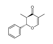 (2RS,3SR)-3,5-dimethyl-2-phenyl-2,3-dihydro-4H-pyran-4-one Structure