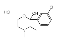 2-(3-chlorophenyl)-3,4-dimethylmorpholin-2-ol,hydrochloride Structure