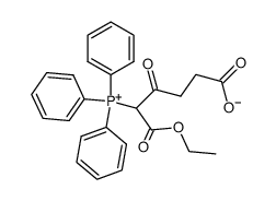 1-ethyl-3-oxo-2(triphenylphosphonio)hexanedioate结构式