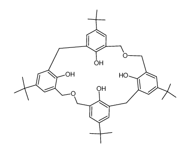 7,13,21,27-tetra-tert-butyl-29,30,31,32-tetrahydroxy-2,3,16,17-tetrahomo-3,17-dioxacalix[4]arene结构式