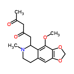 1-(4-Methoxy-6-methyl-5,6,7,8-tetrahydro[1,3]dioxolo[4,5-g]isoquinolin-5-yl)-2,4-pentanedione Structure