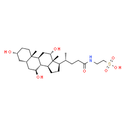 2-[[(3a,5b,7b,12a)-3,7,12-trihydroxy-24-oxocholan-24-yl]amino]-Ethanesulfonic acid结构式