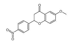 6-methoxy-2-(4-nitrophenyl)-2,3-dihydrochromen-4-one Structure