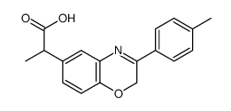 alpha-Methyl-3-(4-methylphenyl)-2H-1,4-benzoxazine-6-acetic acid Structure