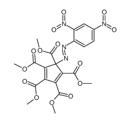 5-(2,4-dinitrophenylazo)-1,2,3,4,5-pentamethoxycarbonylcyclopentadiene Structure
