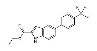 ethyl 5-[4-(trifluoromethyl)phenyl]-1H-indole-2-carboxylate Structure
