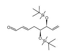 (E)-(5S,6S)-5,6-Bis-(tert-butyl-dimethyl-silanyloxy)-octa-2,7-dienal结构式