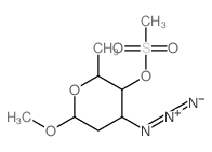 a-L-ribo-Hexopyranoside, methyl3-azido-2,3,6-trideoxy-, 4-methanesulfonate (9CI) Structure