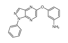 3-(1-phenylpyrazolo[3,4-b]pyrazin-5-yl)oxyaniline结构式
