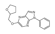 5-(oxolan-2-ylmethoxy)-1-phenylpyrazolo[3,4-b]pyrazine结构式