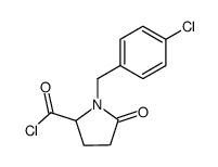 N-(4-chlorobenzyl)pyroglutamoyl chloride结构式