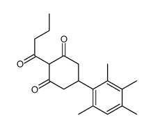 2-butanoyl-5-(2,3,4,6-tetramethylphenyl)cyclohexane-1,3-dione Structure