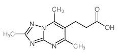 3-(2,5,7-Trimethyl-[1,2,4]triazolo[1,5-a]-pyrimidin-6-yl)-propionic acid结构式