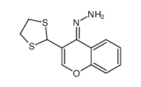 [3-(1,3-dithiolan-2-yl)chromen-4-ylidene]hydrazine结构式