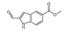 2-甲酰基-1H-吲哚-5-羧酸甲酯结构式