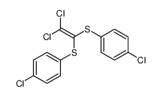 1-chloro-4-[2,2-dichloro-1-(4-chlorophenyl)sulfanylethenyl]sulfanylbenzene结构式