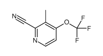 3-methyl-4-(trifluoromethoxy)pyridine-2-carbonitrile结构式