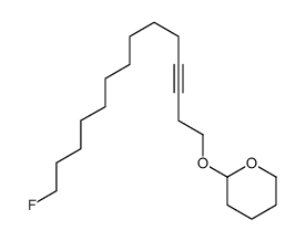 2-(14-fluorotetradec-3-ynoxy)oxane结构式