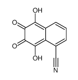 5,8-dihydroxy-6,7-dioxonaphthalene-1-carbonitrile结构式