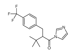 1-imidazol-1-yl-3,3-dimethyl-2-[[4-(trifluoromethyl)phenyl]methyl]butan-1-one结构式
