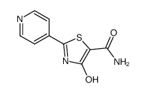 4-hydroxy-2-pyridin-4-yl-1,3-thiazole-5-carboxamide结构式