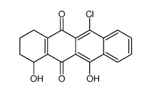 6-chloro-1,11-dihydroxy-1,2,3,4-tetrahydrotetracene-5,12-dione结构式