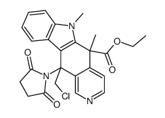 ethyl 11-(chloromethyl)-11-(2,5-dioxopyrrolidin-1-yl)-5,6-dimethyl-6,11-dihydro-5H-pyrido[4,3-b]carbazole-5-carboxylate Structure