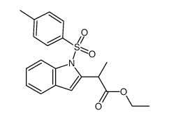 ethyl 2-(N-tosylindol-2-yl)-propionate Structure