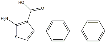 2-Amino-4-biphenyl-4-yl-thiophene-3-carboxylic acid结构式