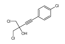 1-chloro-2-(chloromethyl)-4-(4-chlorophenyl)but-3-yn-2-ol结构式