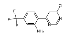 2-(6-chloropyrimidin-4-yl)-5-(trifluoromethyl)benzeneamine Structure