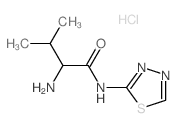 Butanamide, 2-amino-3-methyl-N-1,3,4-thiadiazol-2-yl-, monohydrochloride, (S)-结构式