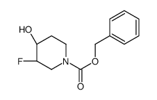 trans-1-cbz-3-fluoro-4-hydroxypiperidine Structure