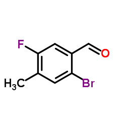 2-Bromo-5-fluoro-4-methylbenzaldehyde structure