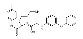 (2S)-6-amino-N-(4-methylphenyl)-2-[[2-(3-phenoxyanilino)acetyl]amino]hexanamide Structure