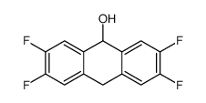 2,3,6,7-tetrafluoro-9,10-dihydroanthracen-9-ol结构式