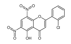 2-(2-chlorophenyl)-5-hydroxy-6,8-dinitrochromen-4-one结构式