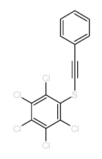 Benzene,1,2,3,4,5-pentachloro-6-[(2-phenylethynyl)thio]-结构式