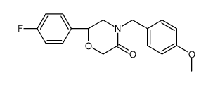 (6S)-6-(4-fluorophenyl)-4-[(4-methoxyphenyl)methyl]morpholin-3-one结构式