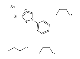 trimethyl-(1-phenyl-4-tributylstannylpyrazol-3-yl)silane结构式