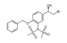 N-{2-(benzyloxy)-5-[(1R)-2-bromo-1-hydroxyethyl]phenyl}-N-(methylsulfonyl)methanesulfonamide结构式