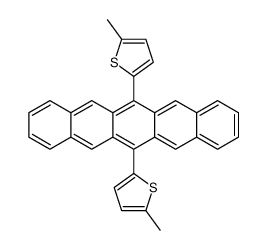 2-methyl-5-[13-(5-methylthiophen-2-yl)pentacen-6-yl]thiophene Structure