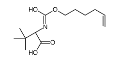 (2S)-2-(hex-5-enoxycarbonylamino)-3,3-dimethylbutanoic acid结构式