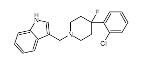 3-[[4-(2-chlorophenyl)-4-fluoropiperidin-1-yl]methyl]-1H-indole Structure