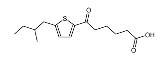 6-[5-(2-methyl-butyl)-thiophen-2-yl]-6-oxo-hexanoic acid结构式