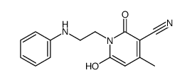 1-(β-anilinoethyl)-3-cyano-6-hydroxy-4-methyl-pyrid-2(1H)-one结构式